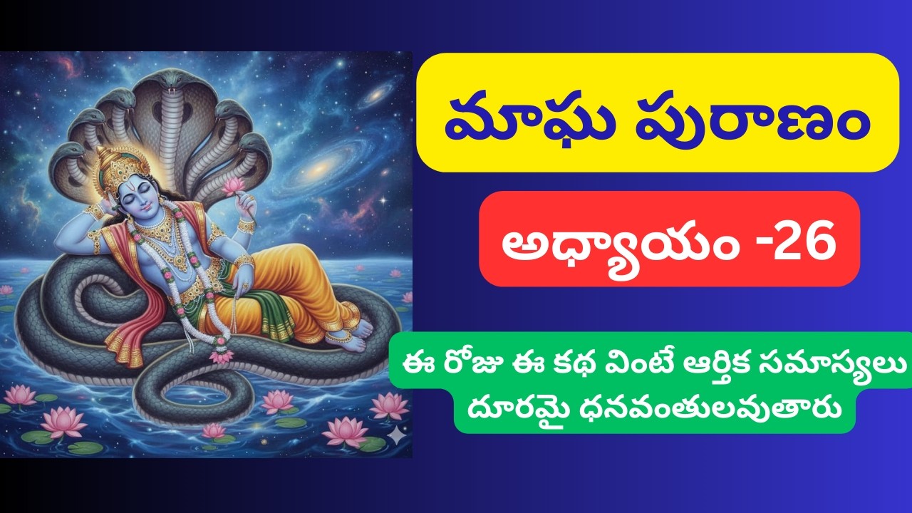 మాఘ పురాణం 26 వ రోజు కథ- అధ్యాయం -26 || Magha Puranam story in telugu day 26