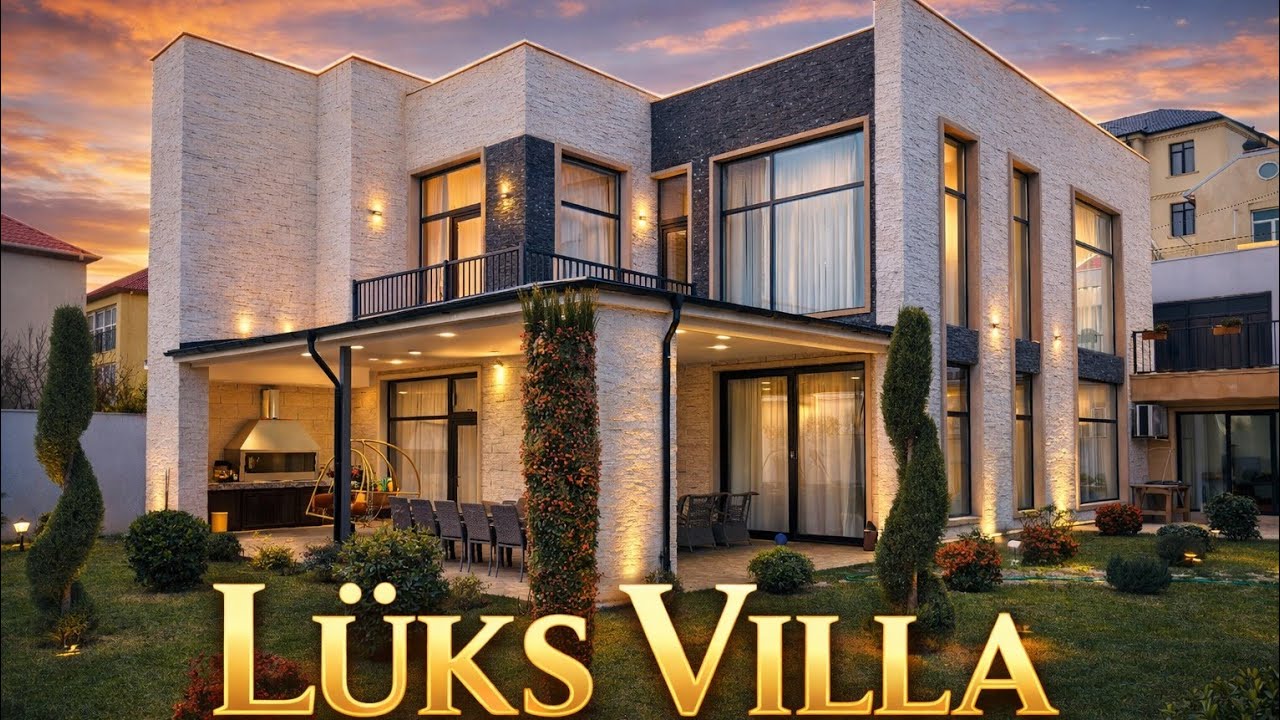 Tam fərqli dizayn, fərqli yerləşmə, əşyalı Villa (N®738)