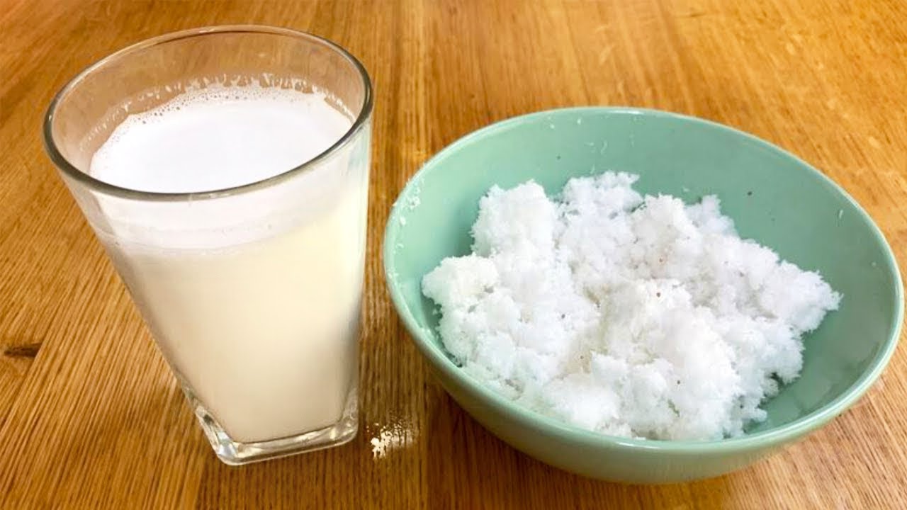 LECHE DE COCO CASERA, FÁCIL, 100% NATURAL (BAJA EN CARBOHIDRATOS) - ¡Rica y Saludable!