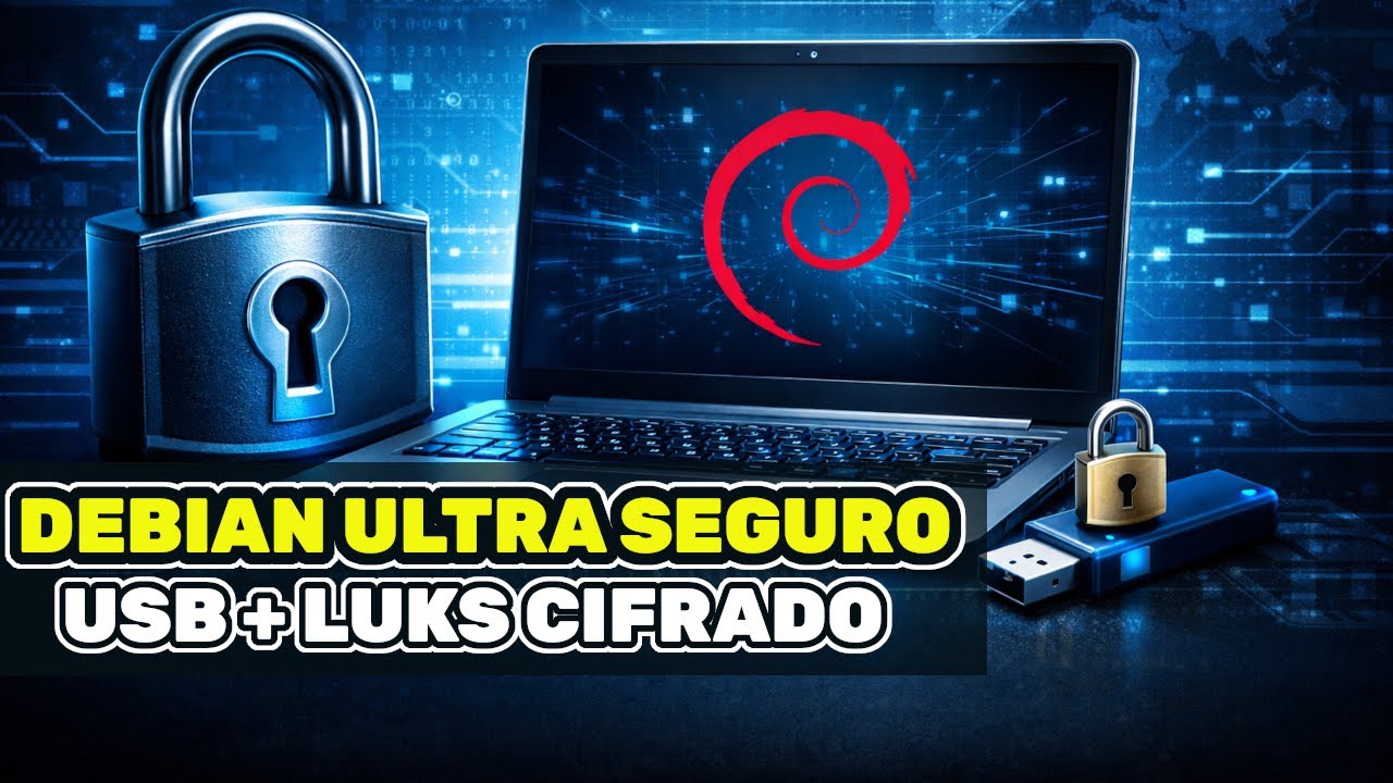 🔐 Debian Ultra Seguro: Disco Cifrado con Keyfile en USB también Cifrado (LUKS)