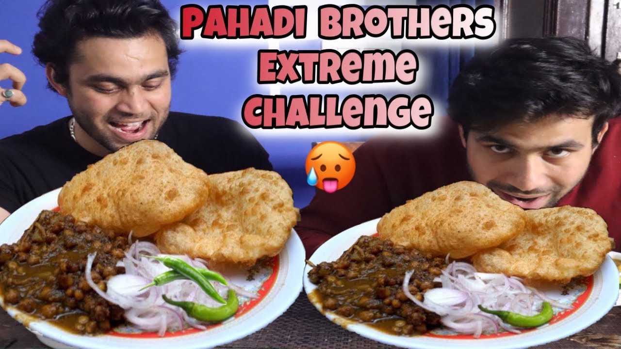 Punjabi 4X Spicy Chole Bhature Challenge With Brothers Ft. @Rohit Bamola || Daily Vlogs ||