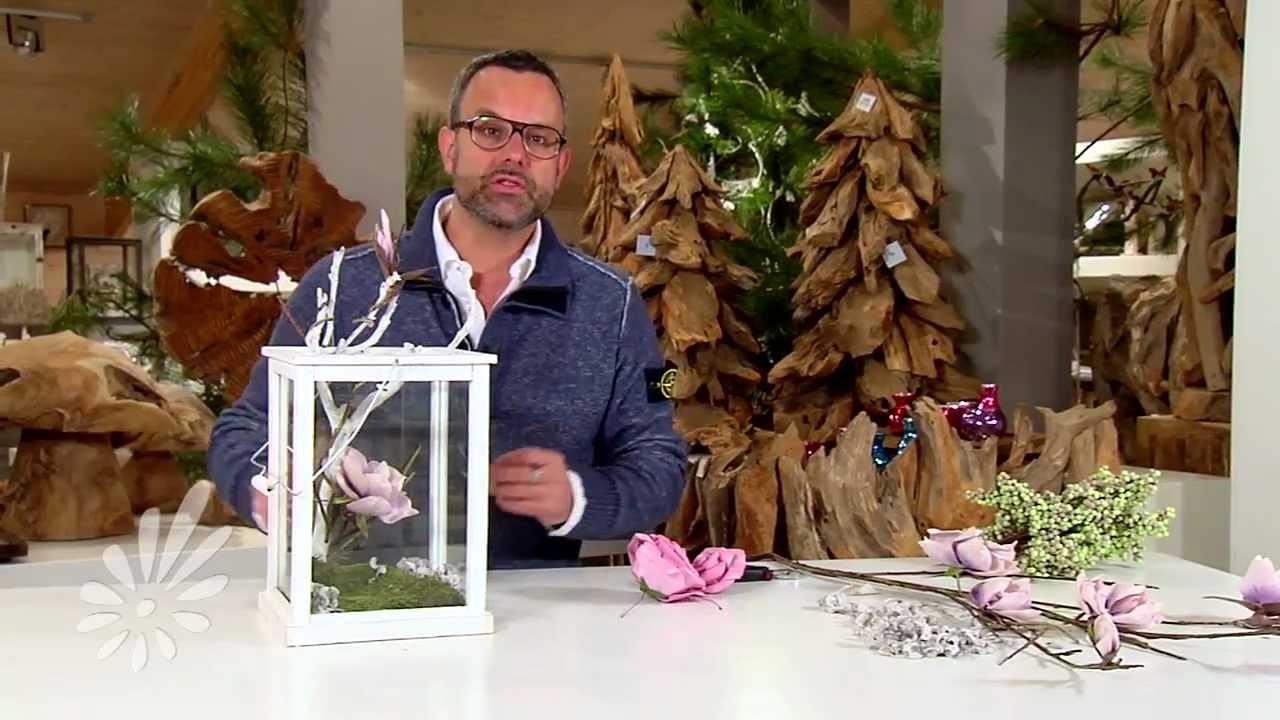 Lantaarn decoreren met takken en bloemen met Romeo Sommers