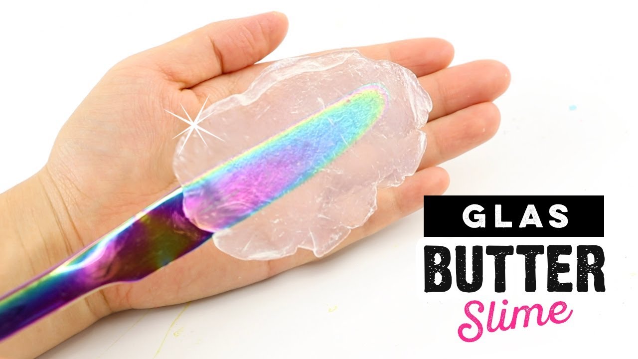 Transparenter Butter SLIME?! Durchsichtige Knete mit Schleim mischen! Butterschleim selber machen!