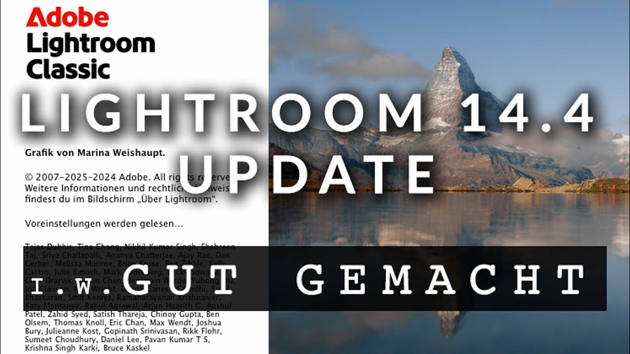 UPDATE LIGHTROOM CLASSIC 14.4: Gut gemacht (?)