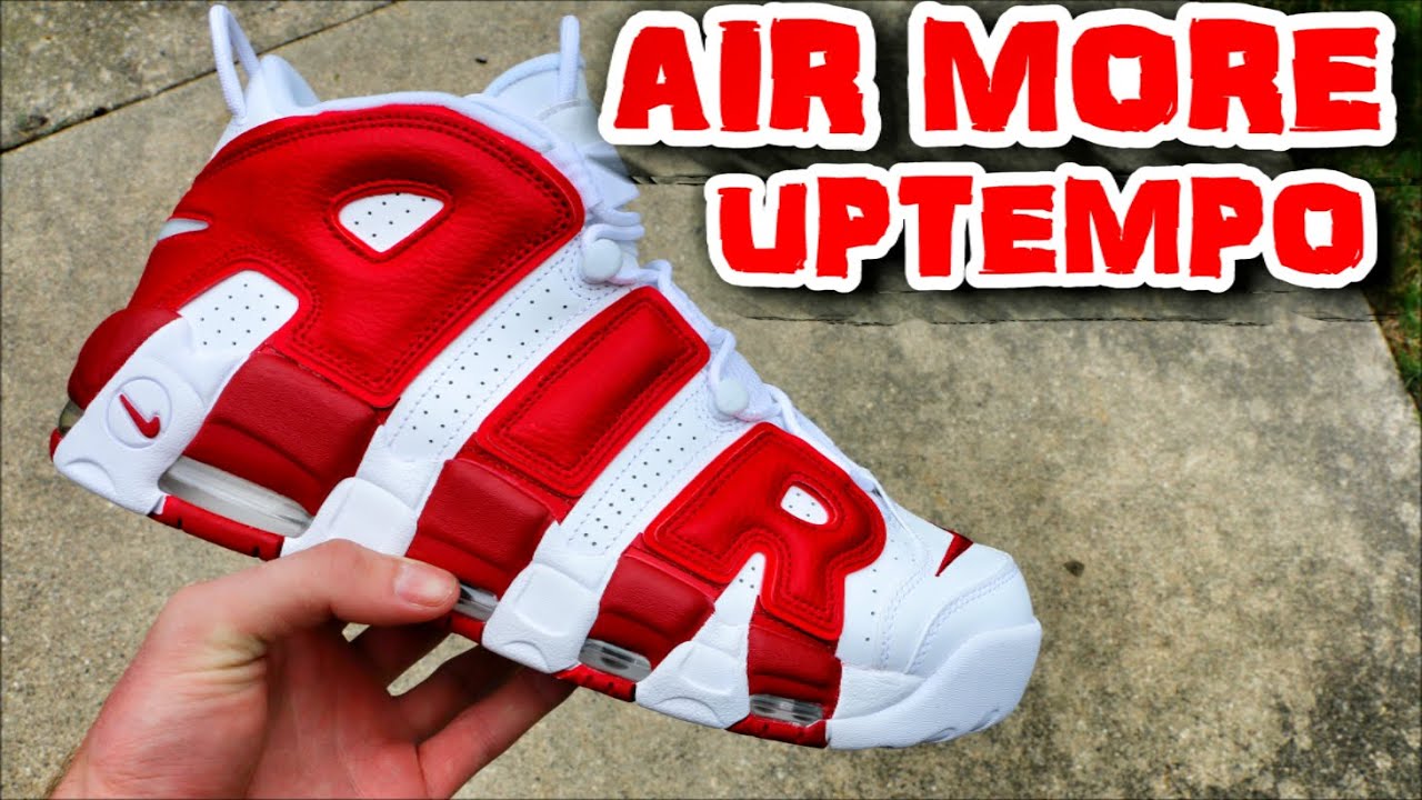 Nike Air More UpTempo White Gym Red - Review + On Foot