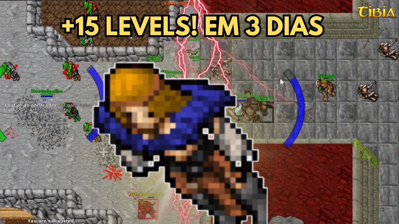 [TIBIA] DO LEVEL 44 AO 59 EM 3 DIAS – EVOLUÇÃO INSANA DE ED