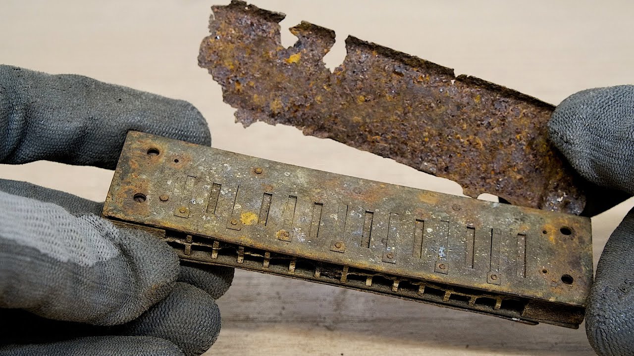 Restoration of an old German harmonica