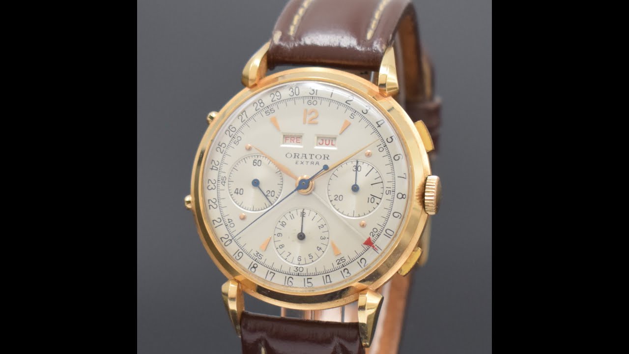 Orator Extra vintage complete calendar Valjoux 72C