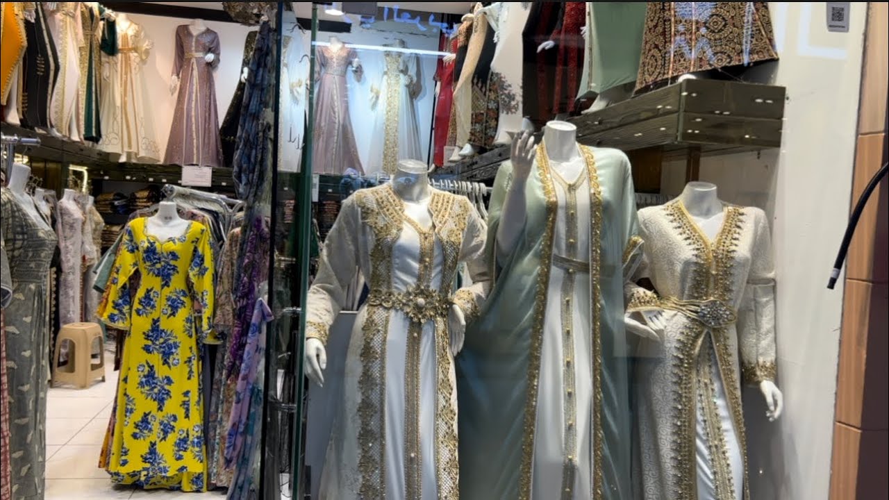 جولة في محل الأنيقه عنده💫جلابيات خليجية وقفطان مغربي ✅أشياء رائعة وأشكال جميلة سوق المرجان جدة 🇸🇦