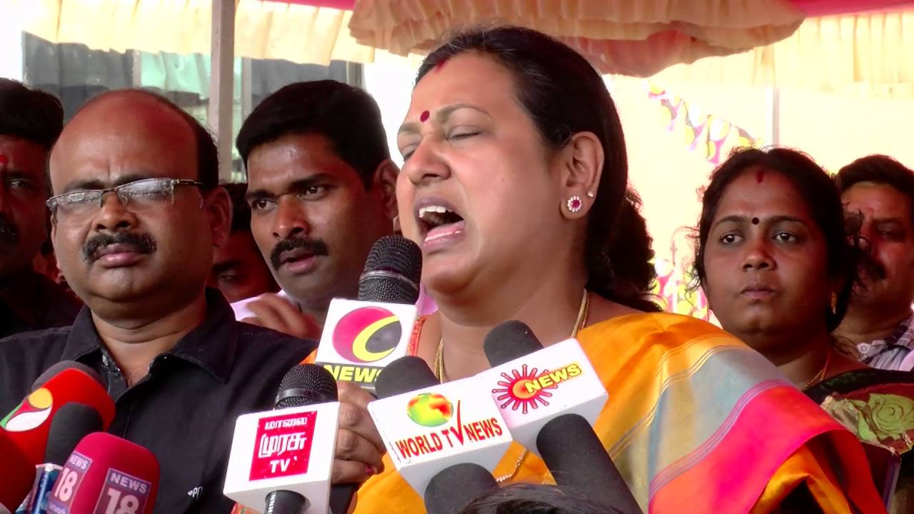 Premalatha Vijayakanth Takes Lead in the Party - DMDK Cauvery Protest Without Vijayakanth