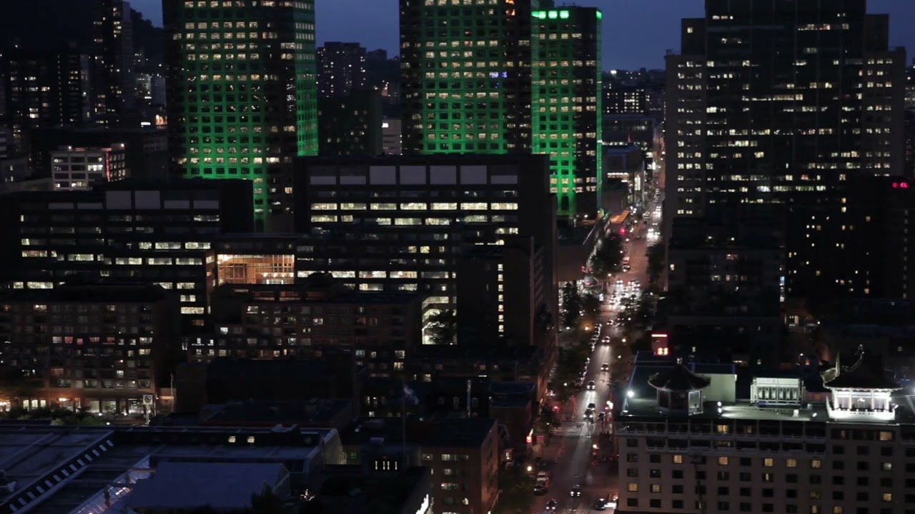 Spectacular City Lights Driving Night Life Royalty Free Footage