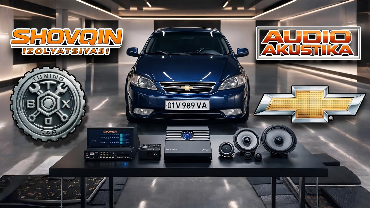CHEVROLET GENTRA SHOVQIN IZOLYATSIYASI VA AUDIO TIZIM | ШУМОИЗОЛЯЦИЯ И АВТОЗВУК ALPINE, NAKAMICHI,