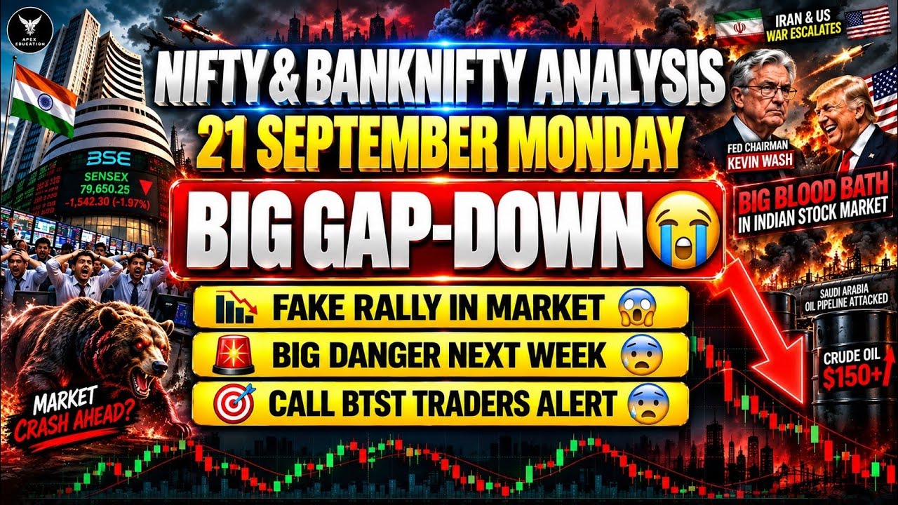 Nifty Monday Prediction | Bank Nifty Monday Prediction | September 21 Monday Market Gap Up or Gap...