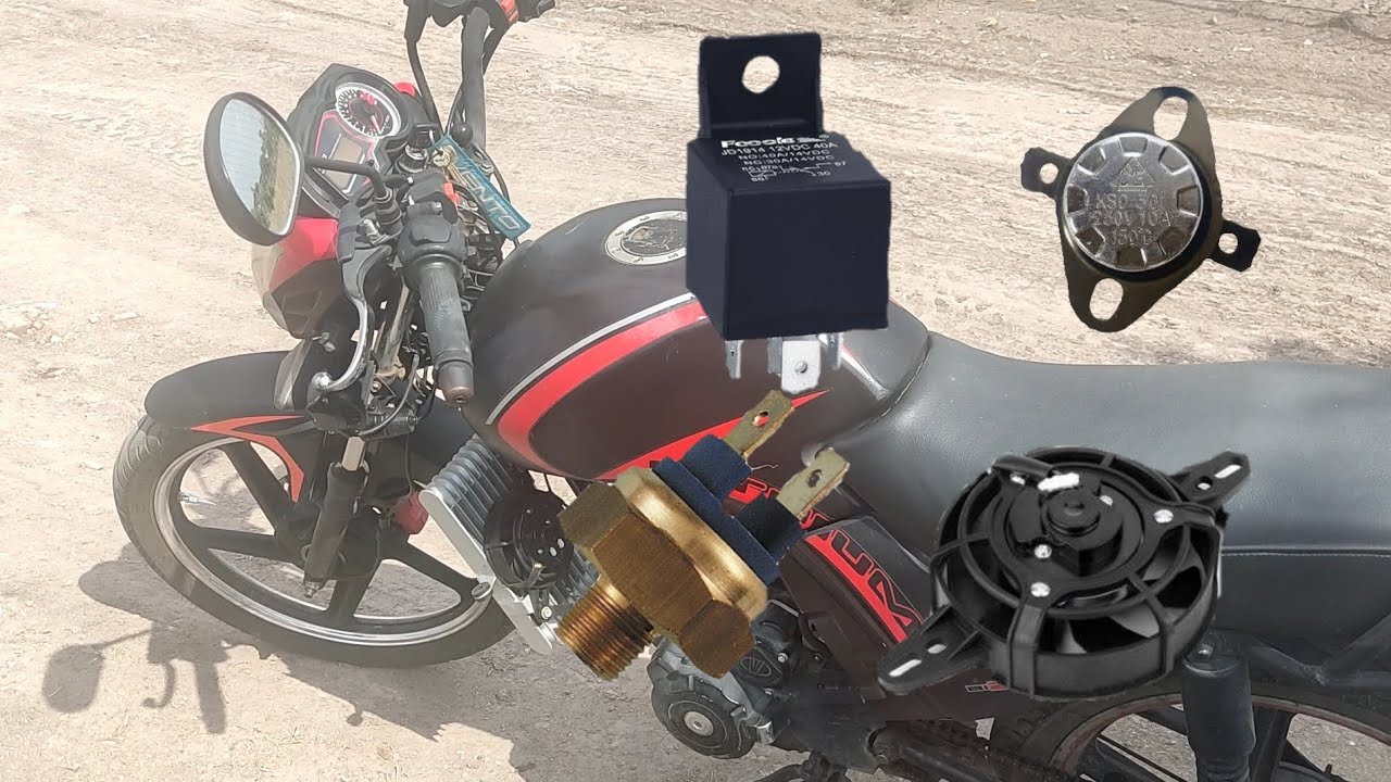 Electroventilador con Relevador para radiador de moto