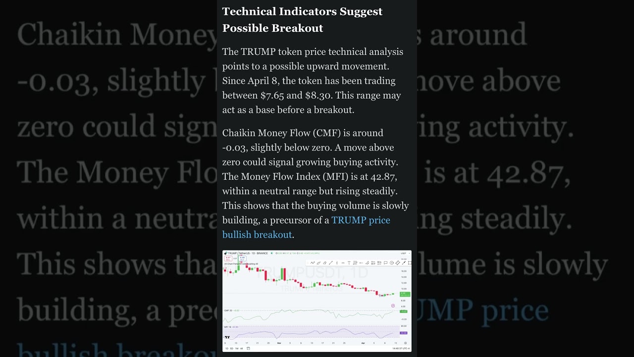 TRUMP Token PriceJumps 7%: Could a Long-Term Rally Be Coming? #cryptofacts #cryptocurrency #trading
