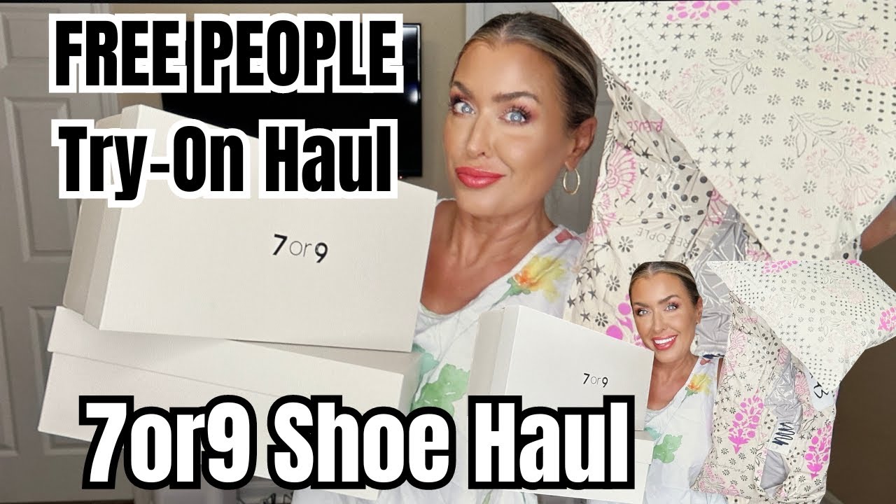 FREE PEOPLE TRY ON HAUL | 7or9 SHOE HAUL | HOTMESS MOMMA VLOGS