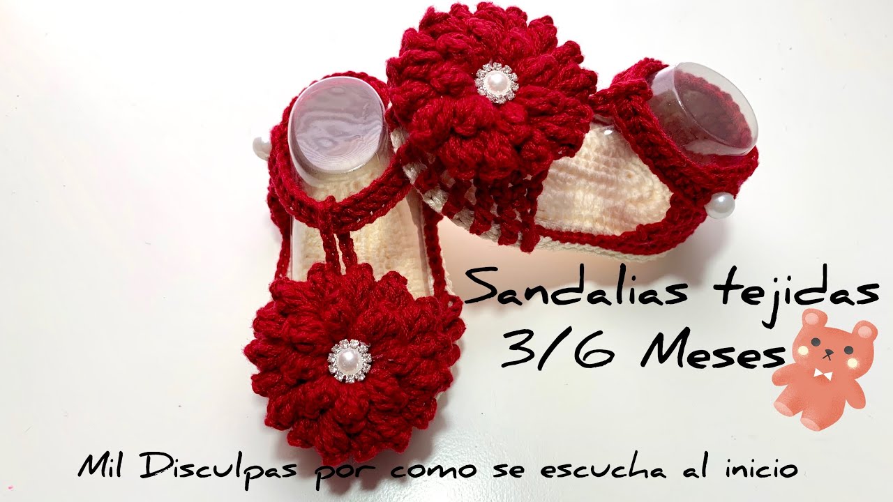Sandalias Tejidas A Crochet | 3/6 Meses | Paso a Paso | Crochet Baby Sandals