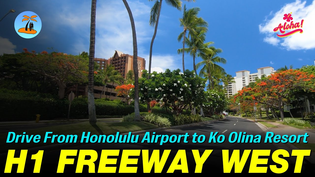 Drive From Honolulu Airport to Ko Olina Resort via I-H-1 Freeway 🌴 Hawaii John