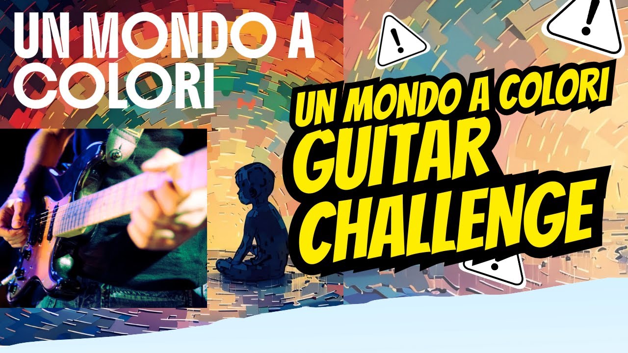 💙 UN MONDO A COLORI - Guitar Backing track - CHALLENGE PER CHITARRISTI