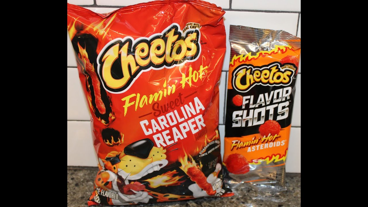 Cheetos Flamin’ Hot Sweet Carolina Reaper & Flavor Shots Flamin’ Hot Asteroids Review