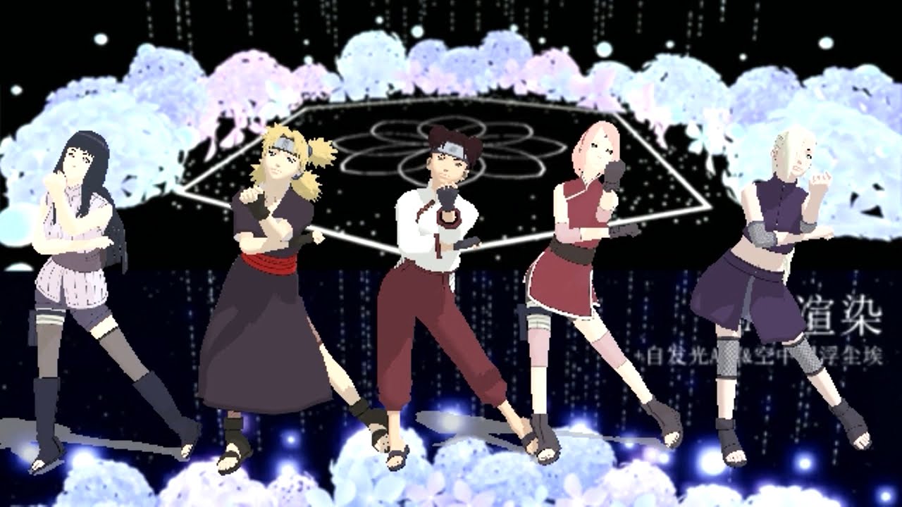 Naruto girls-{follow the leader}- (Tenten, Temari, Sakura, Ino, and HInata.)MOTION AND MODELS DL