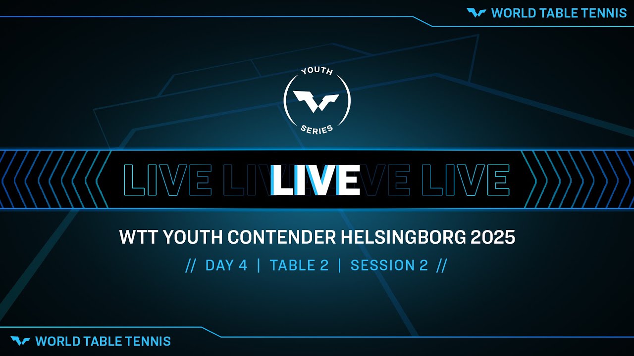 LIVE! | Day 4 | Table 2 | WTT Youth Contender Helsingborg | Session 2