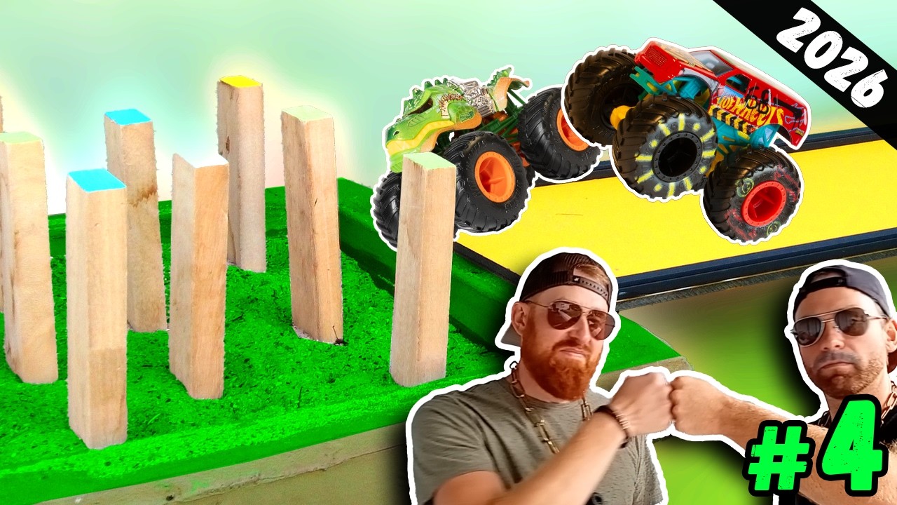 Competition #4: CHAMPIONSHIP '26 Hot Wheels MONSTER TRUCK Racing Crashing Pins The Furthest Race