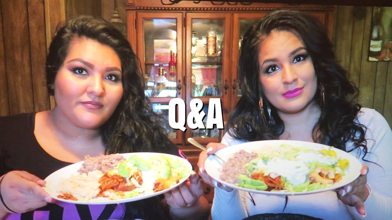 Q & A MEXICAN ENCHILADAS!!!! MUKBANG!!!