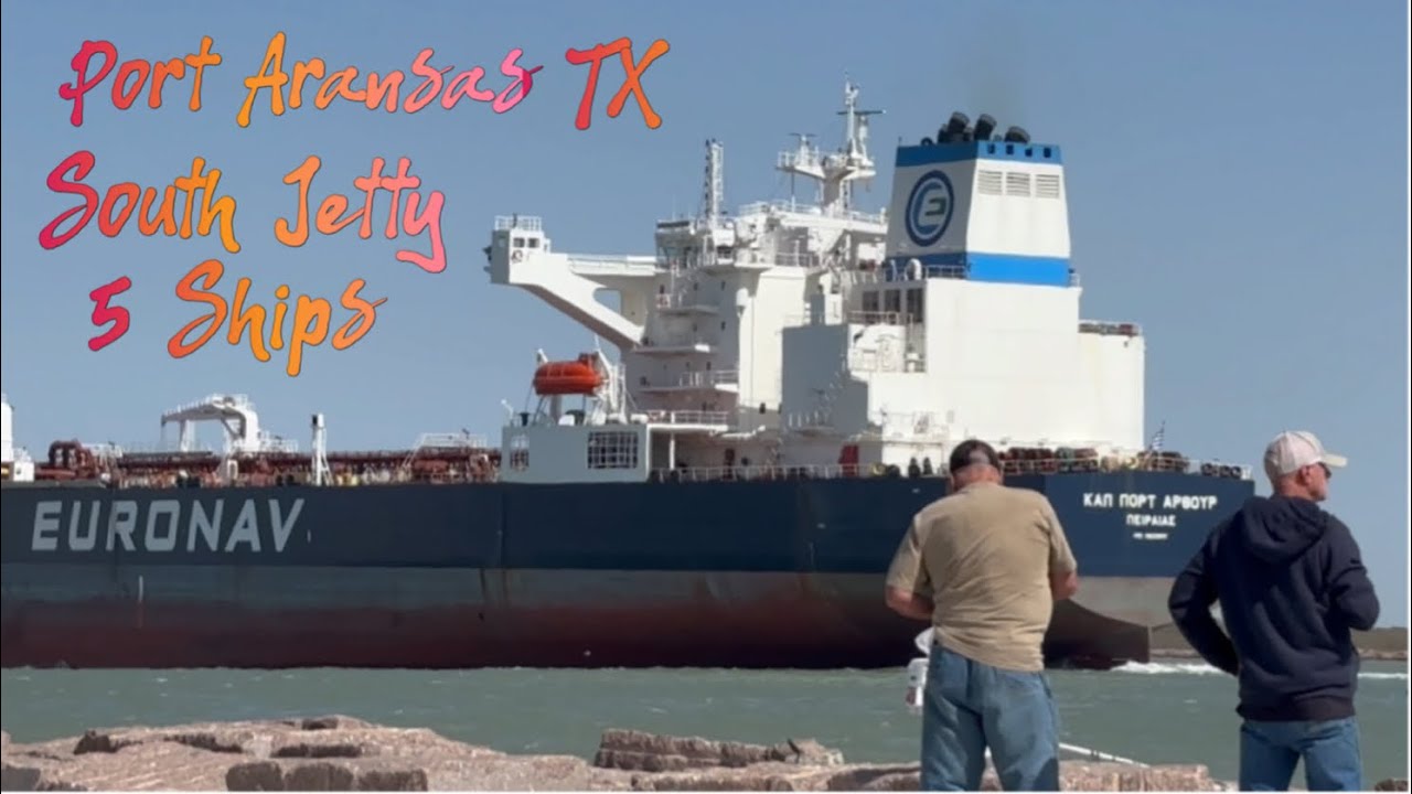Port Aransas South Jetty Five Ships
