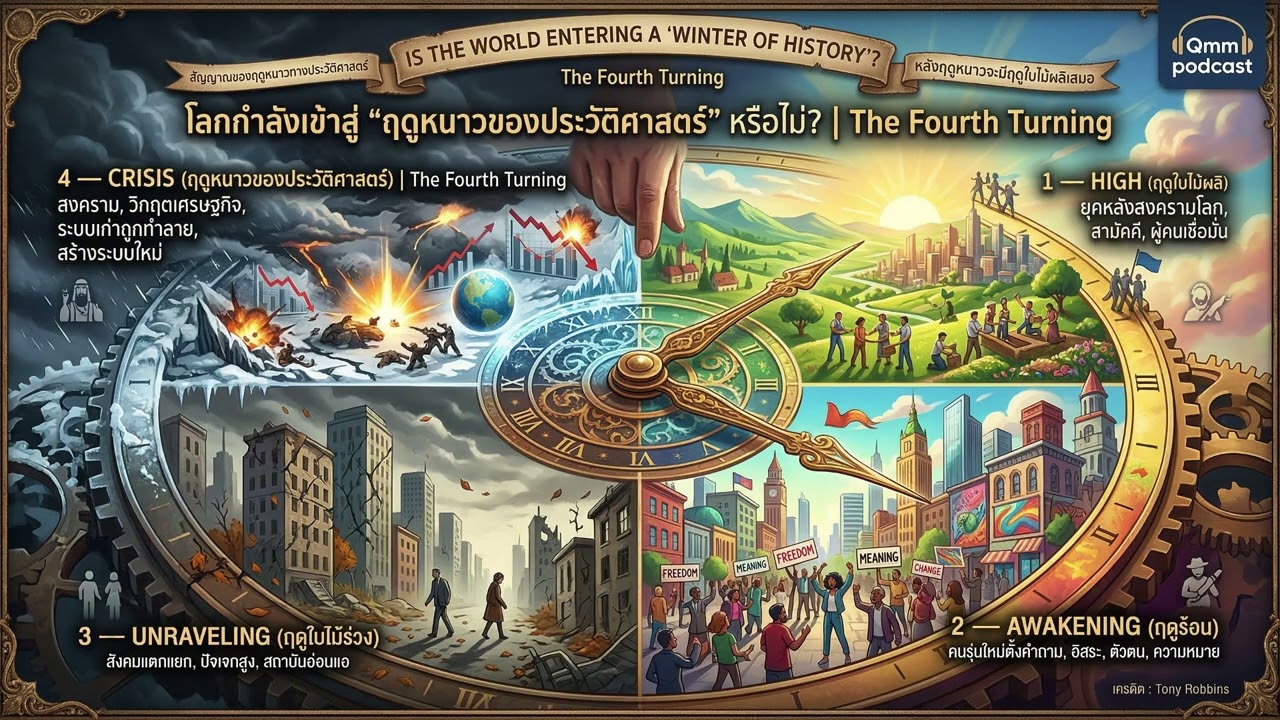 โลกกำลังเข้าสู่ “ฤดูหนาวของประวัติศาสตร์”? | สรุปทฤษฎี The Fourth Turning
