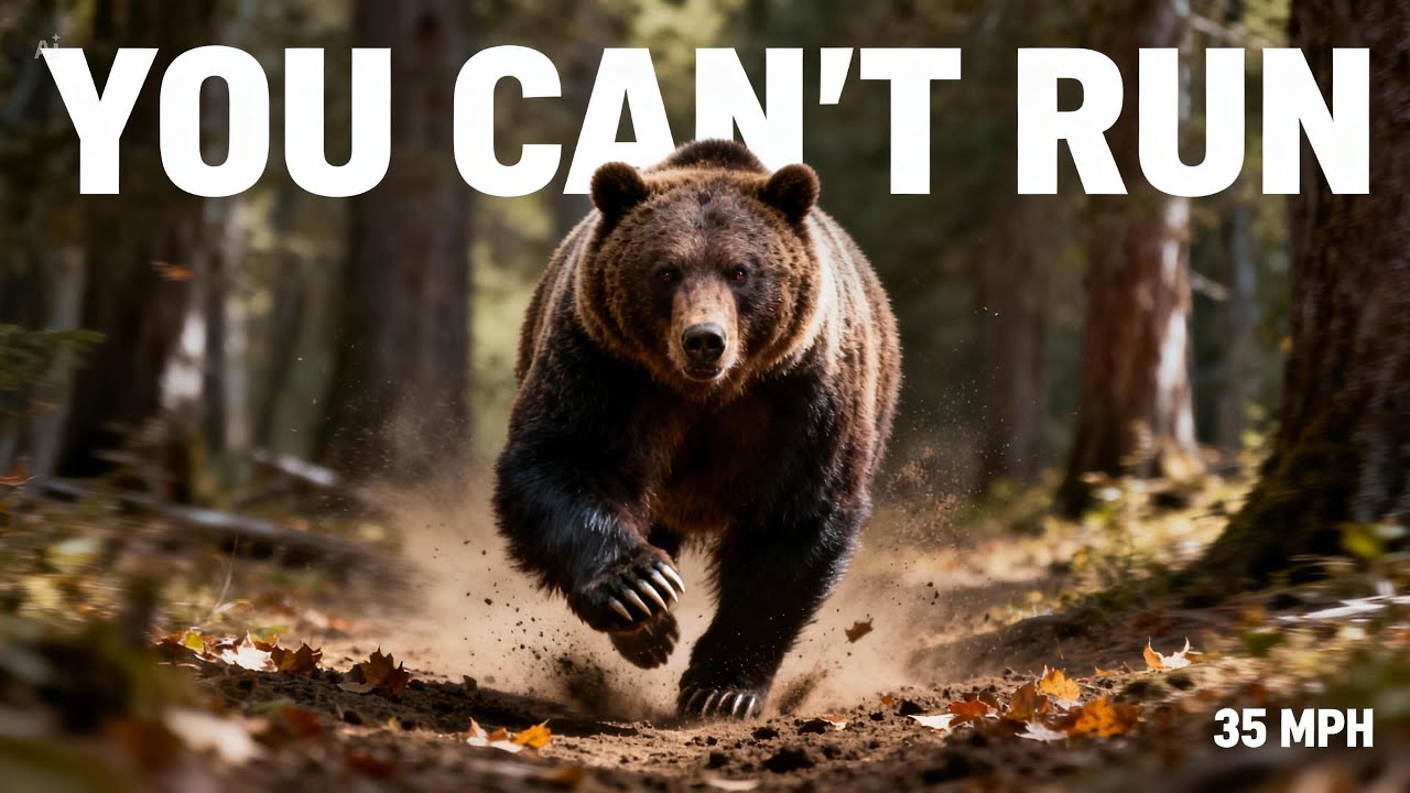 0 to 35 MPH: The Terrifying Acceleration of a Grizzly Bear #grizzlybear #bear #predators