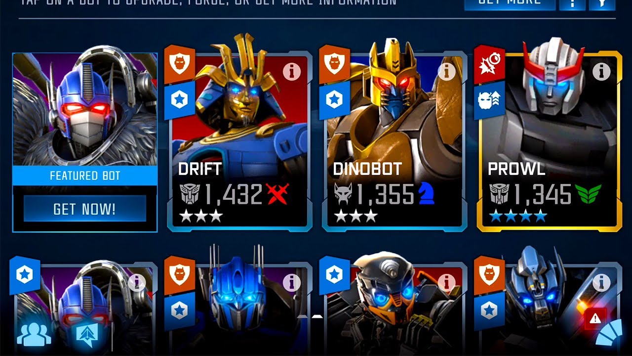 MY FULL ROSTER! 4 STAR BOTS, MAXED OUT 3 STAR BOTS! - TRANSFORMERS : Forged To Fight