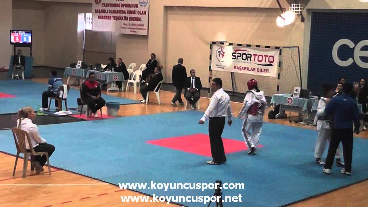 (4036) 62kg Quarterfinal Damla Sezgin vs Elif Kabil (2014 Turkish Senyor TKD Championships)