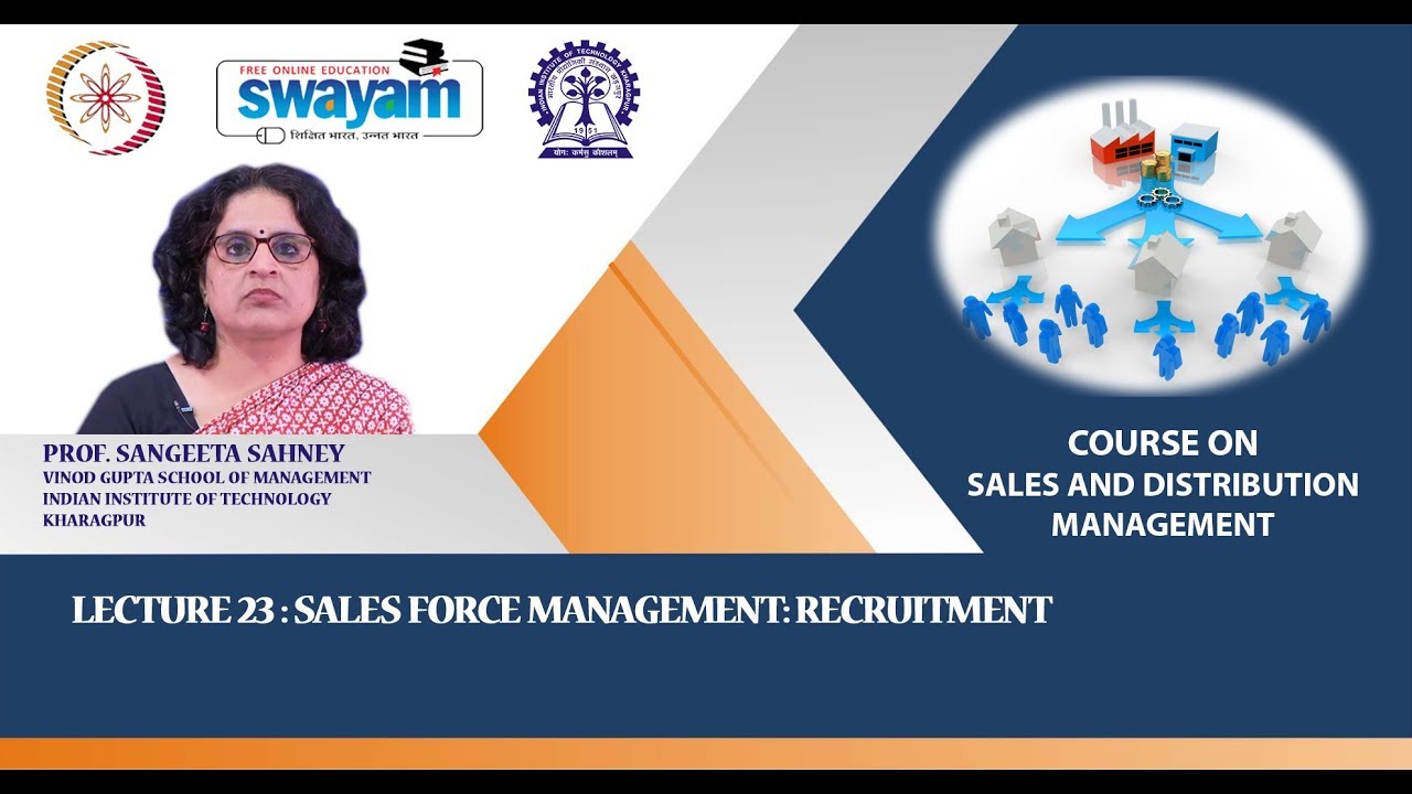 Lecture 23 : Sales Force Management Recruitment
