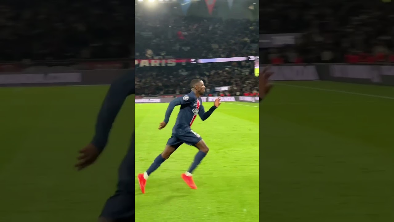 La nouvelle c&eacute;l&eacute;bration de Demb&eacute;l&eacute; 😂 #ligue1 #ligue1mcdonalds #dembele #psg #funny