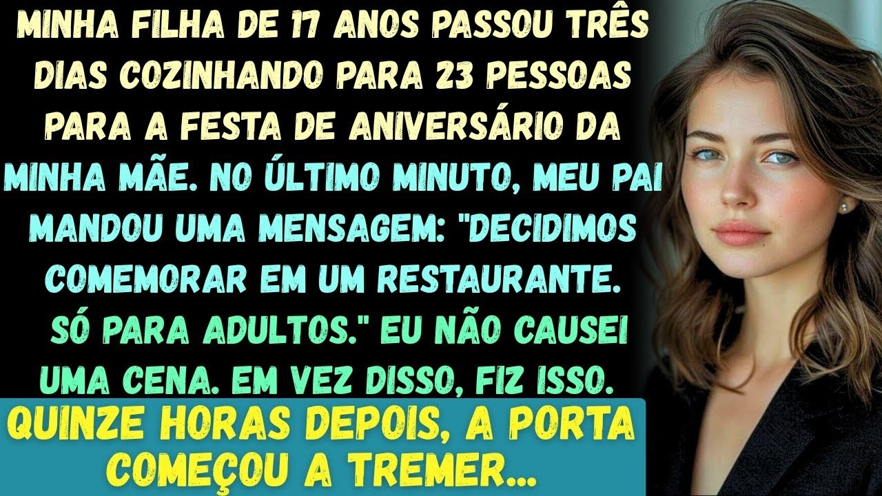 Minha filha passou TRÊS DIAS cozinhando para 23 pessoas para o aniversário da minha mãe, mas ele