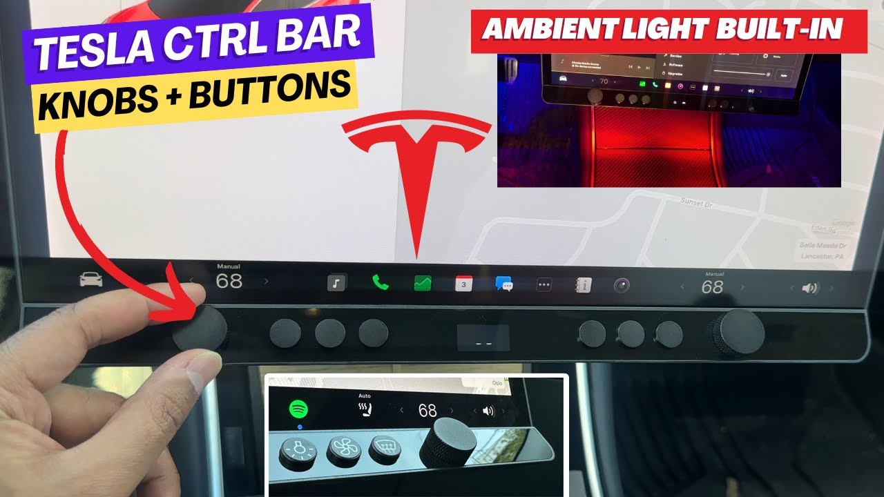 Tesla Model 3/Y CTRL-BAR Review - Integrated Physical Control Knob & Buttons #tesla