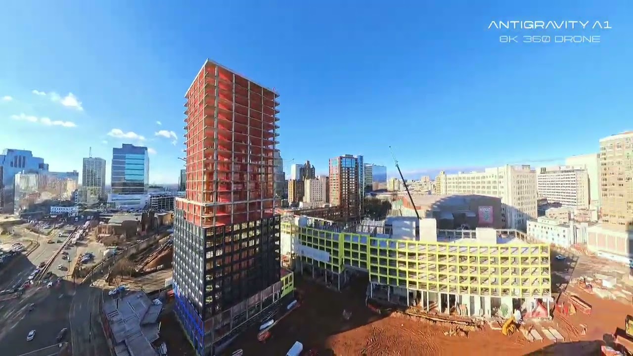Aerial view of McCarter Hwy in Newark NJ 