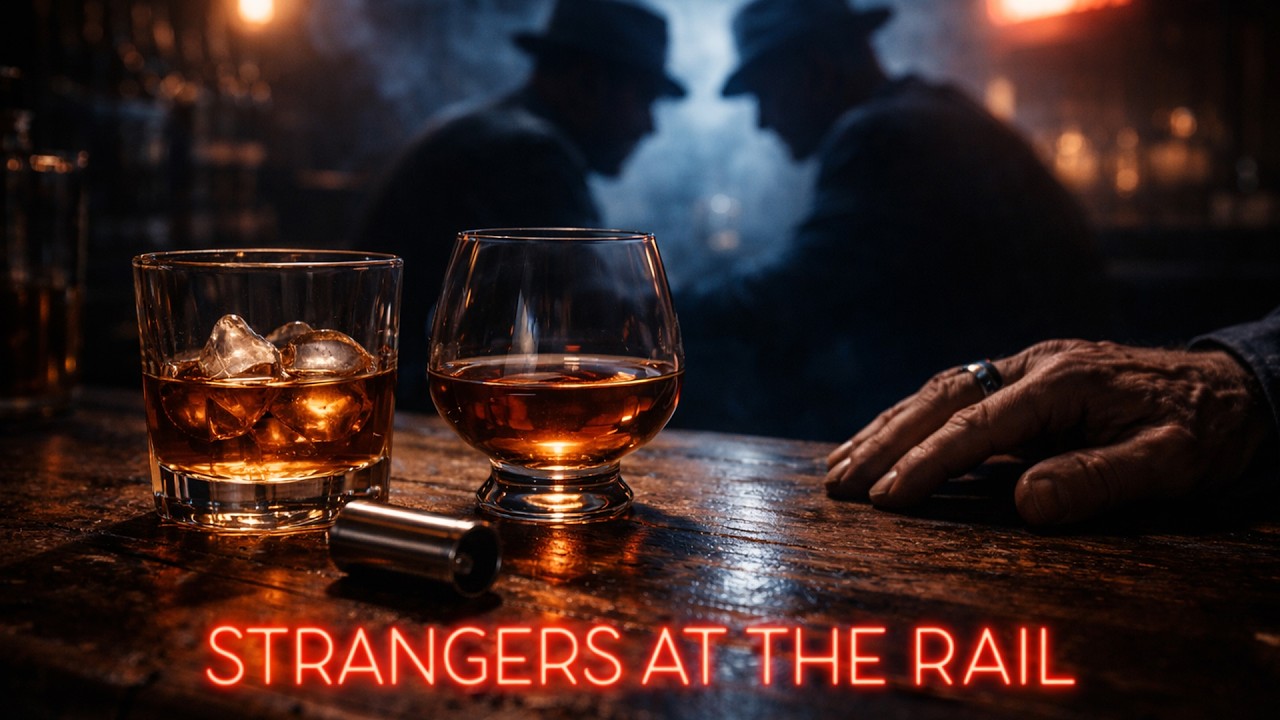 STRANGERS AT THE RAIL – Blues Rock | Late Night Bar Conversations & Crying Guitar 🥃🎸🌌