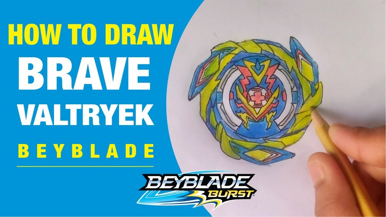 HOW TO DRAW ((BRAVE VALTRYEK)) BEYBLADE 🤩 STEP BY STEP 😱