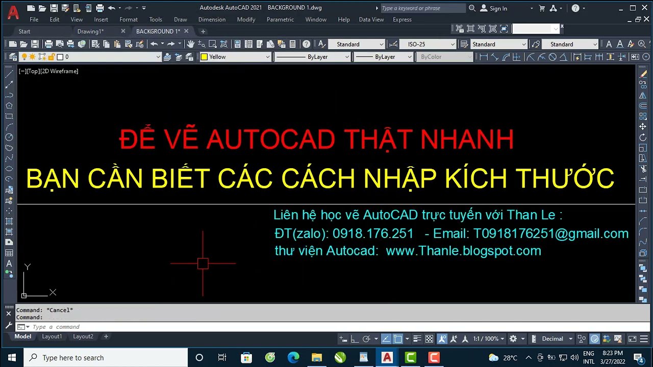 Để vẽ AutoCAD nhanh hơn bạn cần biết cách nhập kích thước trong AutoCAD