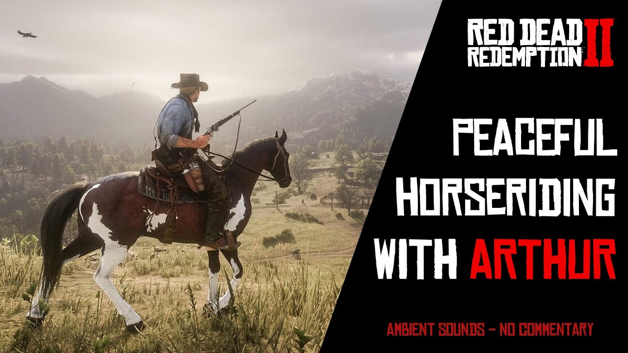 Peaceful Horse-riding With Arthur - Ambient Sounds - No Commentary - Red Dead Redemption 2