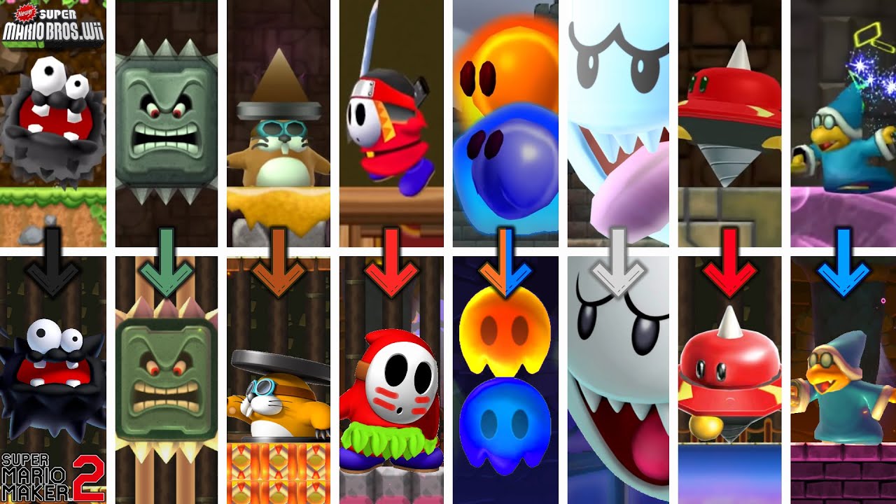 Newer Super Mario Bros. Wii Tower Boss Rush in Super Mario Maker 2