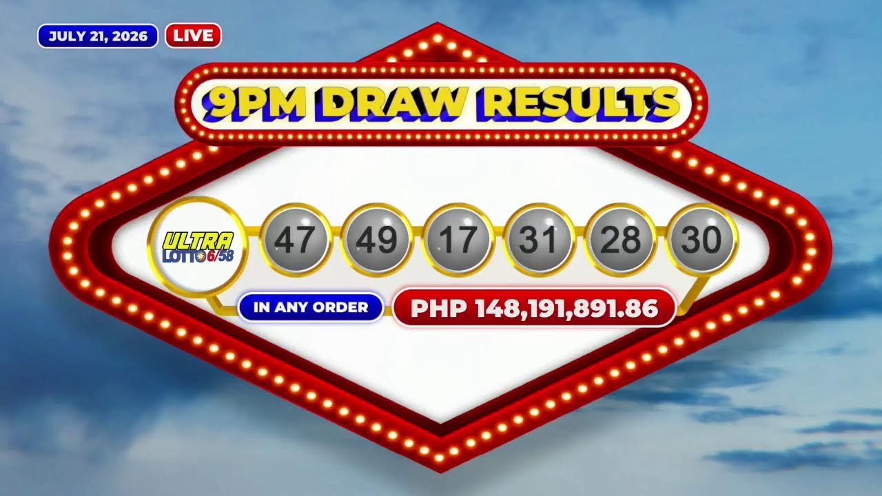 [LIVE] PCSO 9:00 PM Lotto Draw - July 21, 2026