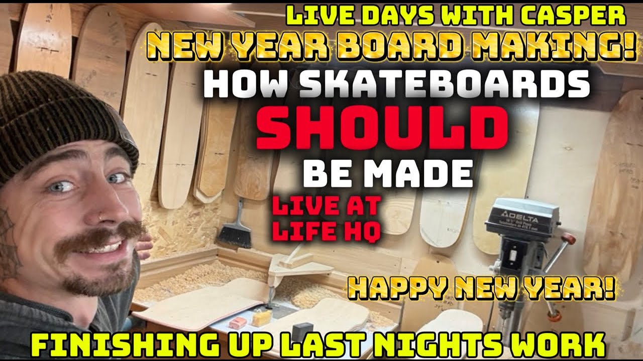 How Skateboards SHOULD be Made: Handcrafted Skateboard decks made Live at Life Skateboards Workshop