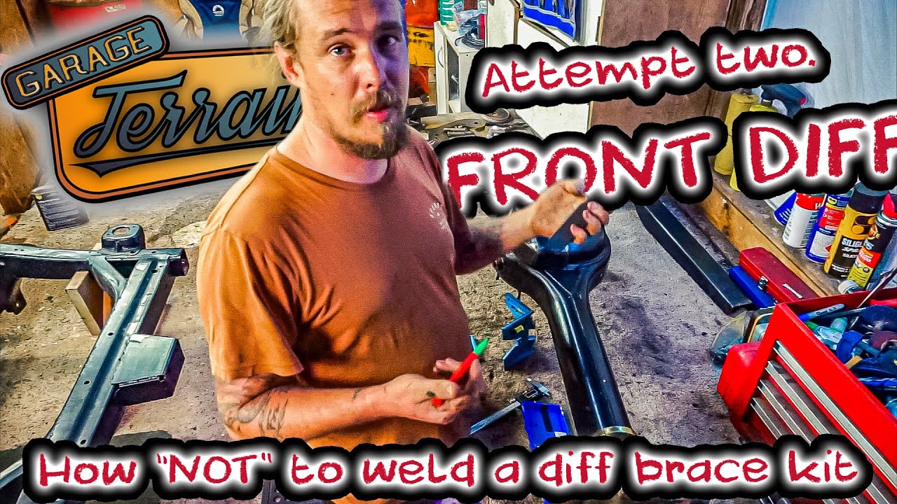 Patrol build-Ep18 - Welding the Superior Engineering comp spec diff brace kit on the front diff