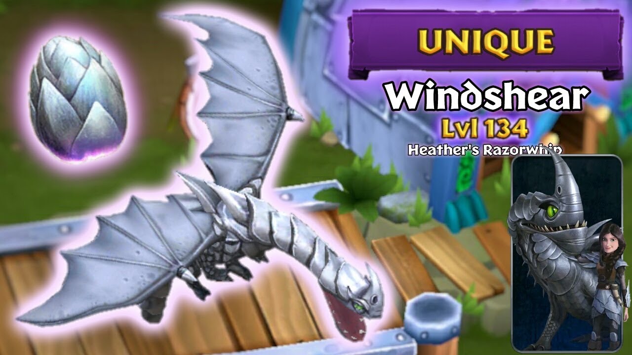 Windshear (Heather's Razorwhip) Max Level 134 Titan Mode | Dragons: Rise of Berk (Update 1.41.16)