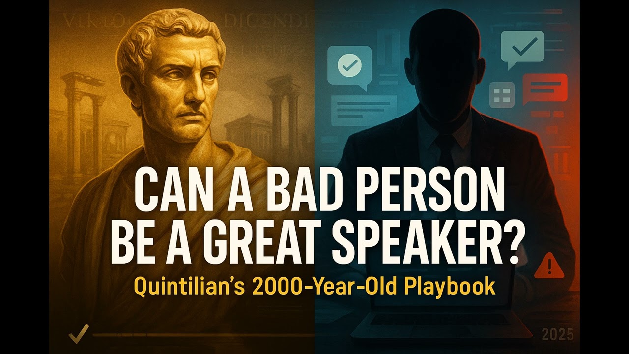 Can a Bad Person Be a Great Speaker? Quintilian’s 2000-Year-Old Playbook