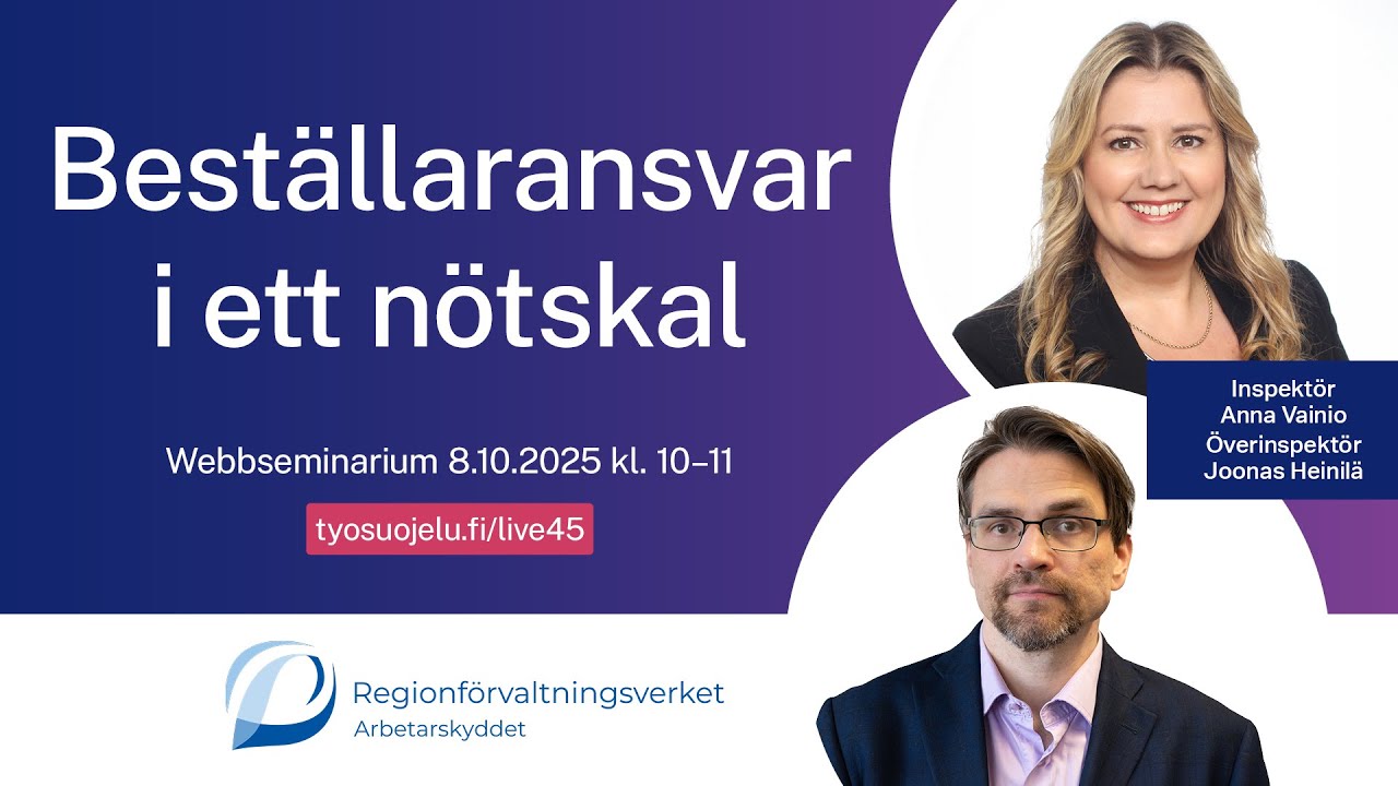 Webbseminarium: Beställaransvar i ett nötskal 8.10.2025