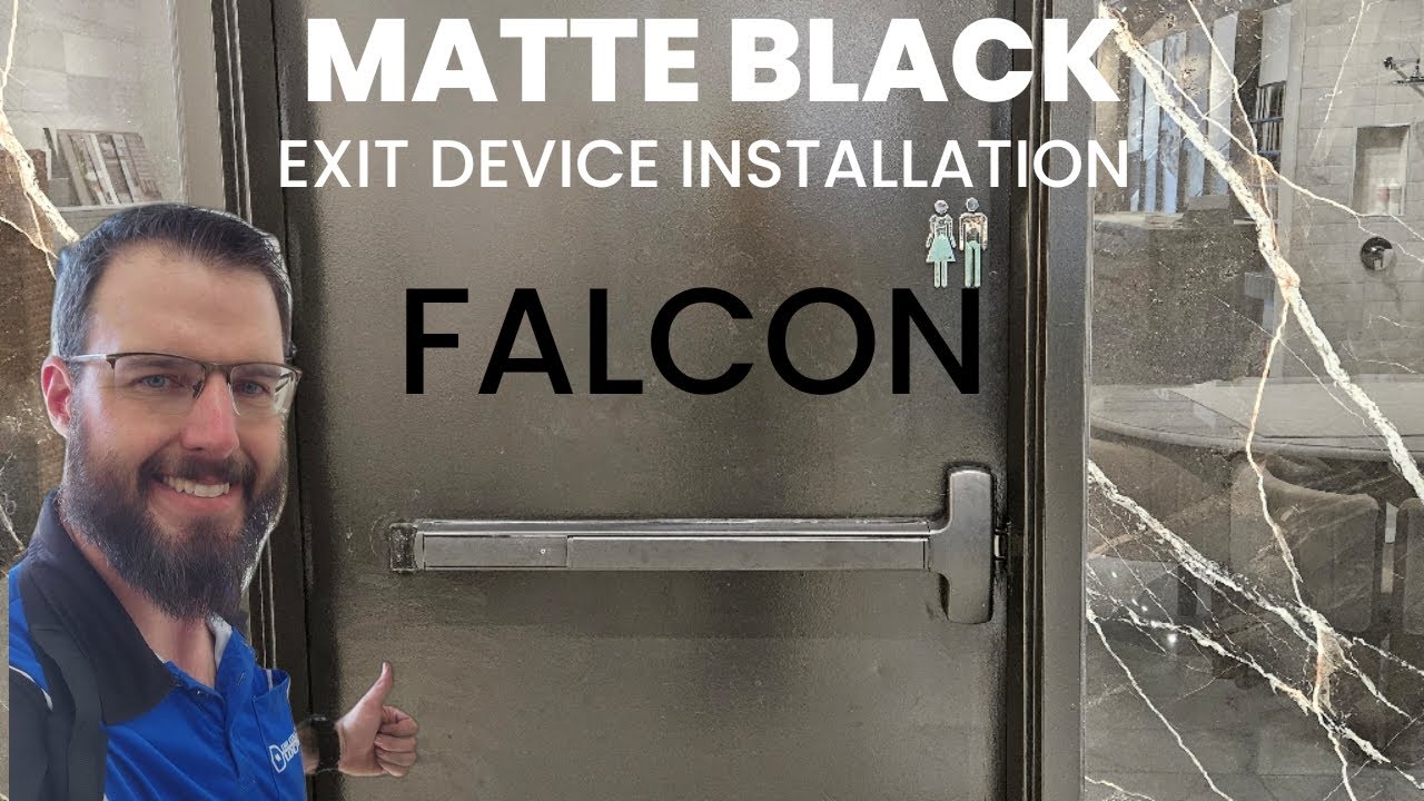 Matte Black Panic Hardware The Falcon FAL25R Rim Exit Device – Elegant, Durable, & Life Safety